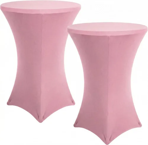 Miniatura 8 de Mantel para mesa de cóctel, paquete de 2 manteles de cóctel ajustables de elastano, manteles redondos elásticos para bar, boda, fiesta, banquete