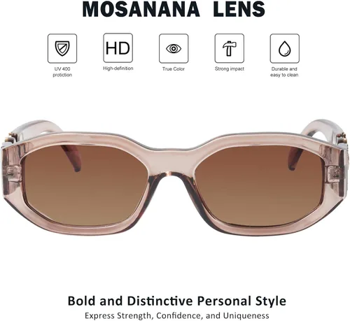 Miniatura 2 de mosanana Gafas de sol rectangulares de moda para mujeres y hombres, modelo TRACER
