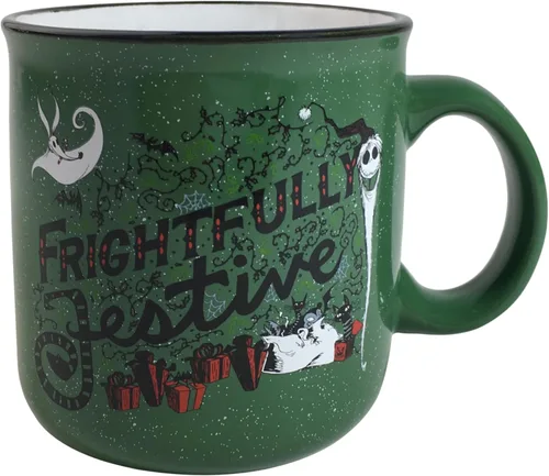 Miniatura 10 de Silver Buffalo Disney Tim Burton's Nightmare Before Christmas Jack and Zero - Taza de cerámica cónica, 14 onzas Jack and Zero (14 onzas)