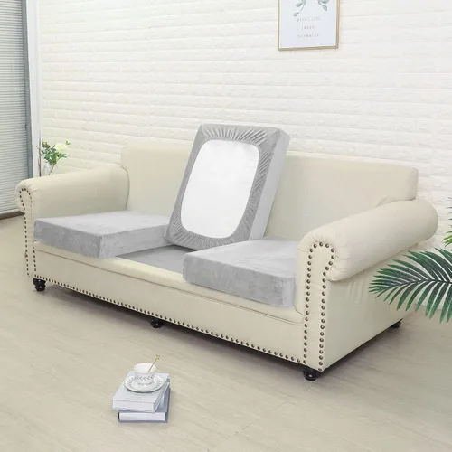 Miniatura 3 de Jonuiony Funda universal para sofá resistente al desgaste, fundas de terciopelo elástico para cojines separados para sofá, fundas de sofá