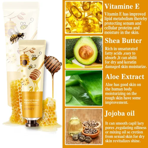 Miniatura 5 de Paquete de 5 cremas de manos con fragancia de frutas naturales para manos secas, crema hidratante para el cuidado de las manos, loción de manos