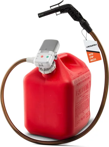 Miniatura 10 de Bomba automática de transferencia de combustible DEWAY con boquilla para control de flujo y parada, se adapta a la mayoría de las latas de gasolina