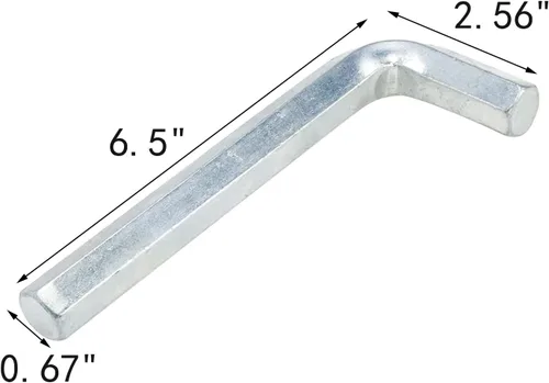 Miniatura 2 de MY MIRONEY Llave hexagonal métrica de 0.669 in Llave hexagonal de plata en forma de L Llave hexagonal Herramienta de reparación Plateado