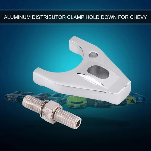 Miniatura 5 de Abrazadera de distribuidor de aluminio Billet, Sbc Distribuidor Mantenga presionada la abrazadera de distribuidor de luminum Cromo Billet Aluminio