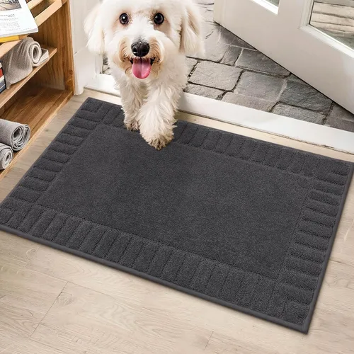 Miniatura 30 de BEQHAUSE Alfombra Antideslizante para Puerta Principal Alfombra Lavable de Bajo Perfil para Entrada Alfombras para Puerta Principal Trampa para Negro