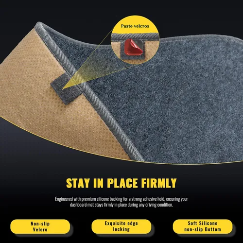 Miniatura 7 de TUCAREST Cubierta para salpicadero Compatible con Ford Escape 2020 2021 2022 Alfombrilla antideslizante para tablero de coche Protector de sol sin