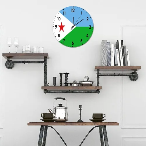 Miniatura 26 de Cheyan Reloj de pared con bandera de Canadá de 12 pulgadas, silencioso, sin tictac, de PVC, funciona con pilas, reloj redondo decorativo, regalo