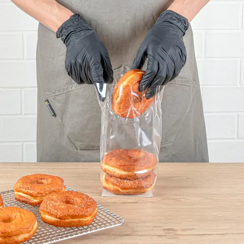 Miniatura 4 de Restaurantware Bolsas de celofán con fondo plano y sellado térmico para sándwiches Bolsas de celofán sellables para alimentos - Bolsa con refuerzo