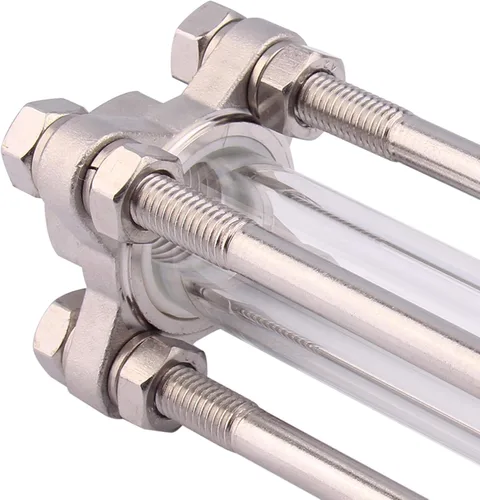 Miniatura 6 de DERNORD Vidrio de visión en línea con rosca hembra, flujo sanitario de vista recta, construcción en SUS316, 1/2" NPT hembra