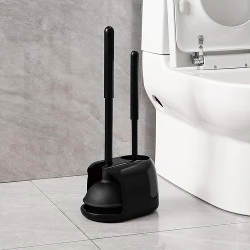 Miniatura 8 de Eyliden Desatascador y Cepillo de Inodoro, Juego de Cepillo Desatascador de Taza de Inodoro 2 en 1 con Soporte, Herramientas de Limpieza de Baño