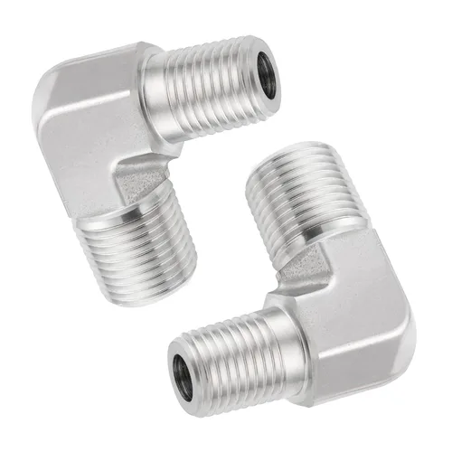 Miniatura 11 de Metalwork 304 Acero inoxidable forjado tubería de montaje, codo de calle de 90 grados, 3/4 "NPT hembra x 3/4" NPT macho, 1 unidad Hembra x Masculino