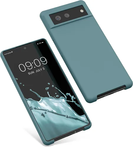 Miniatura 717 de kwmobile Funda Compatible con Google Pixel 6 Pro - Funda de teléfono de silicona TPU con acabado suave - Azul Arrecife