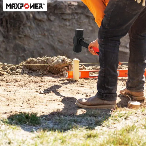 Miniatura 7 de MAXPOWER Martillo de trineo de 4 libras, cabeza de acero, mango de fibra de vidrio de 12 pulgadas resistente a los golpes
