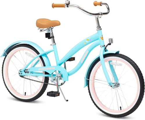 Miniatura 13 de ACEGER Bicicleta crucero de playa para niñas de 5 a 13 años, 16" 18" 20" 24" bicicleta de una sola velocidad para niños incluye freno contrapedal