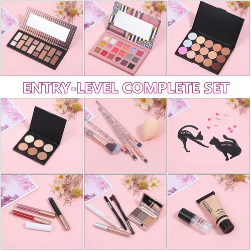 Miniatura 7 de Kit de maquillaje para niñas, juego de maquillaje para adolescentes principiantes, juego de regalo de maquillaje para mujeres con caja