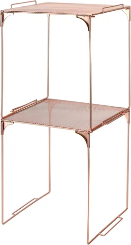Miniatura 16 de Estante organizador de casillero apilable extra para casillero escolar, organizador de armario de almacenamiento, accesorios adecuados para la Negro