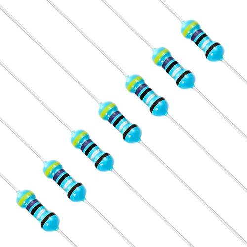 Miniatura 90 de Chanzon 100pcs 1/4W (0.25W) 62 Ohmios Resistencia fija de película metálica Ohmios 0.01 ±1% Tolerancia 62R MF Resistencias de orificio pasante