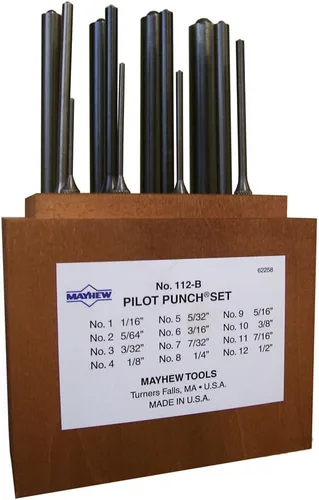 Miniatura 12 de Mayhew Tools 62256 - Kit de punzón piloto de 5 piezas de gran