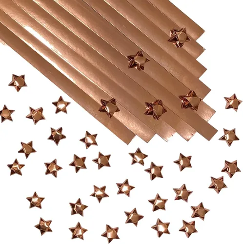 Miniatura 11 de 100-Strips Gold Foil Paper Strips for Making Origami Stars, Lucky Stars, Puff Stars. Reflective Mirror Shiny Paper Strips, 1 x 24 inch. (BIG Gold)