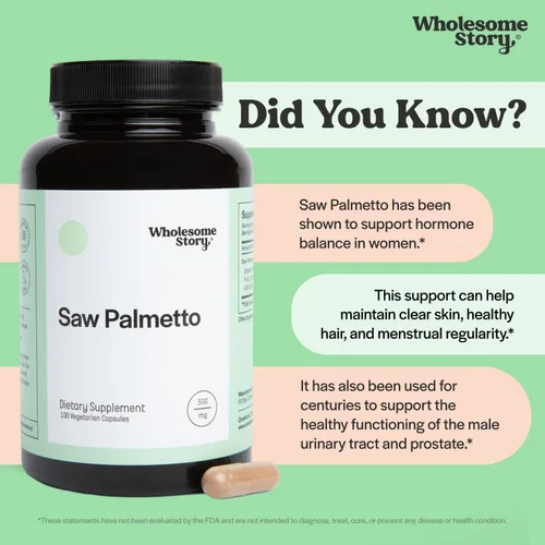 Miniatura 4 de Saw Palmetto para hombres y mujeres Extracto de palma enana americana y mezcla de polvo Equilibrio hormonal, salud urinaria y apoyo