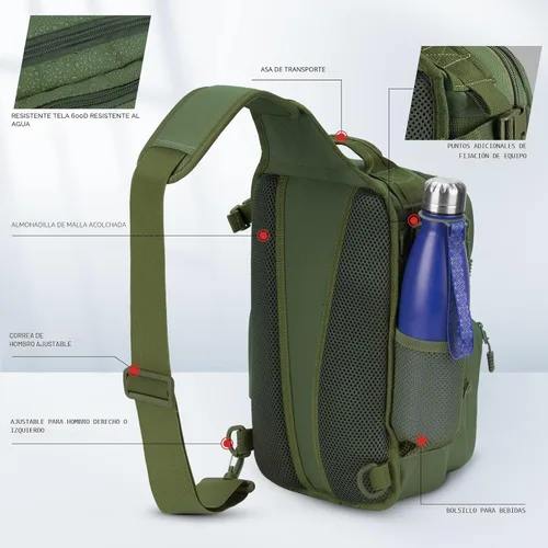Miniatura 7 de KastKing BlowBak - Bolsa táctica para aparejos de pesca, mochila de pesca ligera, almacenamiento para equipo y equipo, regalo para hombres E: verde