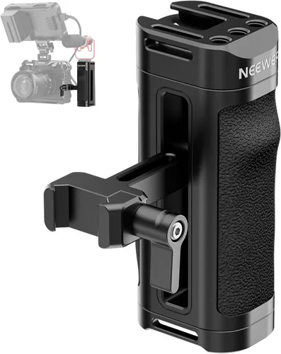 Miniatura 8 de NEEWER Agarre de mango lateral compatible con jaula de cámara SmallRig NEEWER para cámara, soporte ligero de mango de cámara con tornillos dobles