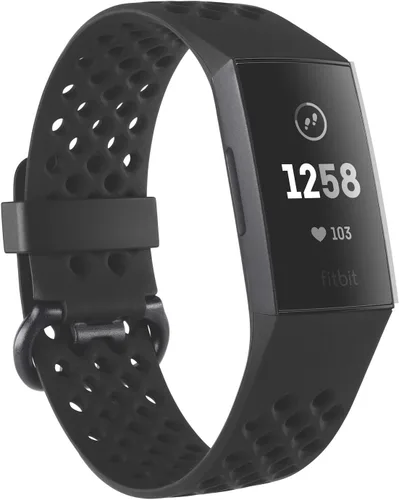 Miniatura 3 de Fitbit Charge 3 - Correa de accesorios, producto oficial de Fitbit Sport, negro, pequeña