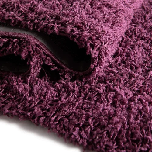 Miniatura 3 de Unique Loom Zuniga Solid Shag Collection alfombra moderna de felpa negra de área (7' 0 x 10' 0)