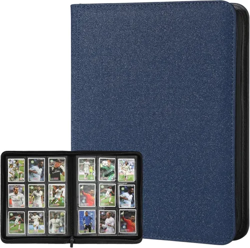 Miniatura 10 de Carpeta de Tarjetas de Fútbol Americano con Fundas, Carpeta de Tarjetas Coleccionables de 900 Bolsillos, Carpeta Porta Tarjetas de 9 Bolsillos Álbum