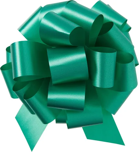 Miniatura 9 de Berwick The Perfect Bow Pull Ribbon, tamaño acabado de 5.5 pulgadas con 20 bucles, verde cítrico, 50 piezas