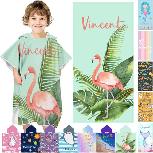 Miniatura 20 de Toallas de playa personalizadas para niños, toallas de playa personalizadas con nombres, regalos personalizados para niños pequeños, niñas