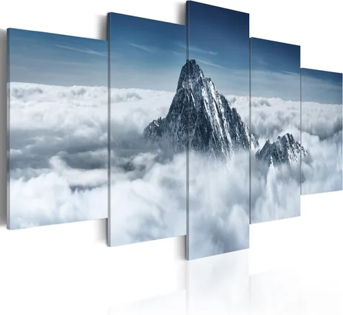 Miniatura 25 de artgeist Lienzo acústico para pared, diseño de montañas de la naturaleza, 80 x 40 pulgadas, 5 piezas con impresión de sonido de espuma acústica