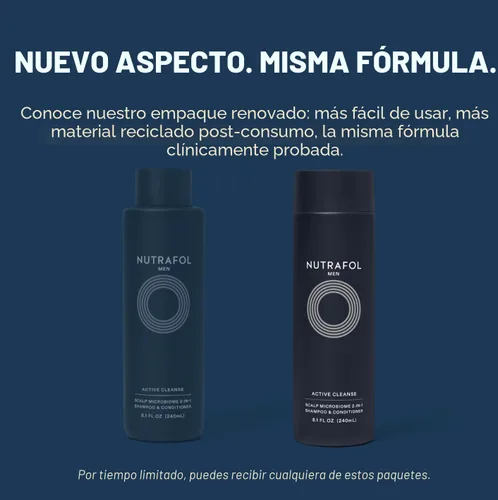 Miniatura 2 de Nutrafol Champú y acondicionador 2 en 1 para hombres, limpia, hidrata, desobstruye los poros, mejora el volumen y la fuerza del cabello, formulado