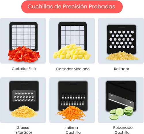 Miniatura 4 de Fullstar - Picadora de verduras, mandolina, rallador de queso, picadora de alimentos con recipiente, utensilios de cocina, artículos esenciales