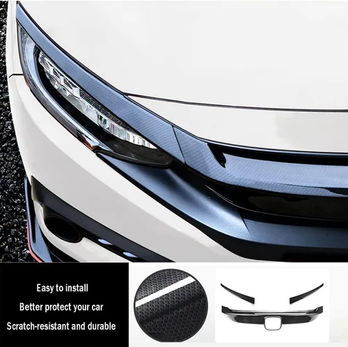Miniatura 2 de Accesorios para automóvil compatibles con Honda Civic 10ª generación 2016-2021 Cubierta de moldura de rejilla de parachoques delantero