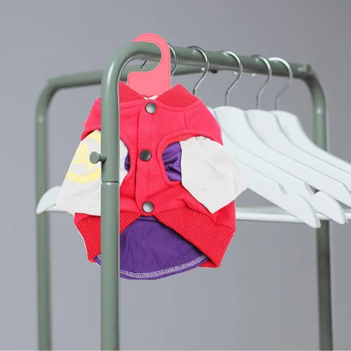 Miniatura 7 de POPETPOP 20 perchas de plástico para perros antideslizantes para ropa de mascotas, estante de secado para perros pequeños, gatos, organizador ligero