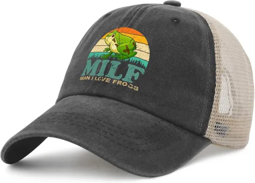 Miniatura 10 de Sombrero de ranas Hombre I Love Frogs Sombrero Hombres Gorra de béisbol Gorras ajustables