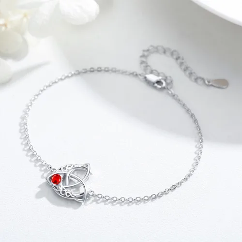 Miniatura 5 de Pulsera de piedra natal para mujer, plata de ley S925, pulseras celtas con dijes celtas, regalos de joyería, día de la madre, cumpleaños, día de San