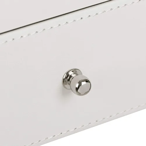 Miniatura 9 de BEWISHOME Organizador de caja de reloj 20 hombres y mujeres caja de reloj Soporte de almacenamiento Bisagra de metal blanco PU cuero superior