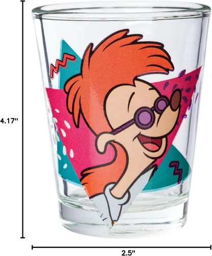 Miniatura 10 de Silver Buffalo Disney Una película Goofy - Juego de 4 mini vasos con personajes de Goofy, Max Goof, Roxanne y Bobby Zimuruski, 1.5 onzas