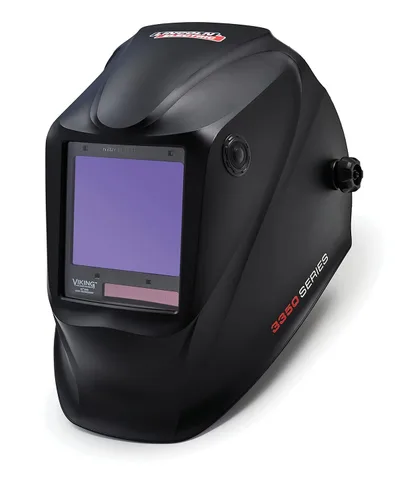 Lincoln Electric K3034-4 VIKING 3350 Casco de soldadura con oscurecimiento automático con tecnología de lente 4C, negro mate, extra grande