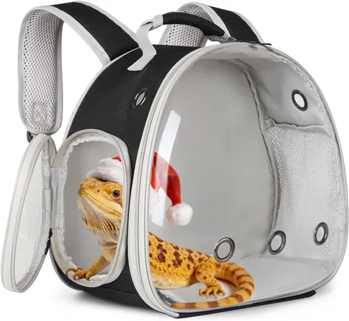 Miniatura 25 de Portador de viaje para dragón barbudo, jaula para lagartos, bolsa para animales pequeños para erizos, ratas, loros, pájaros, conejillos de indias