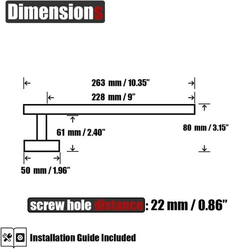 Miniatura 2 de JQK Barra de Toalla de Mano Oro, 10 Pulgadas de Grosor 0.8mm de Acero Inoxidable 304 para Baño, 9 Pulgadas de Longitud Utilizable, Montaje en Pared