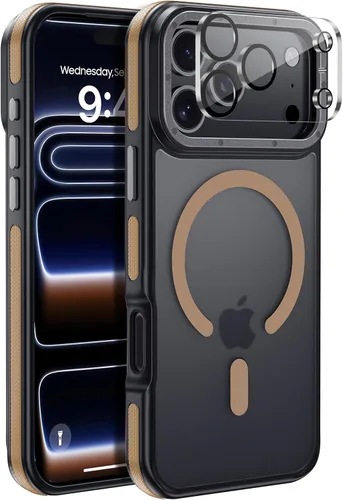 Miniatura 80 de Funda para iPhone 17 Pro Max con protector de lente de cámara [protección de grado militar de 10 pies] compatible con MagSafe a prueba de golpes