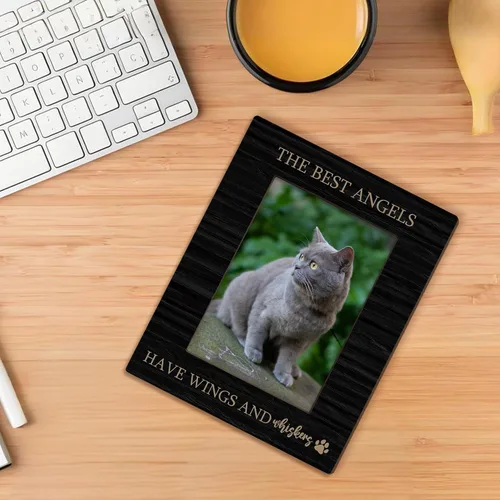 Miniatura 6 de Marco de fotos de 5 x 7 pulgadas para regalo conmemorativo de gatos, marco de fotos de condolencias de mascotas, regalos conmemorativos de gatos por