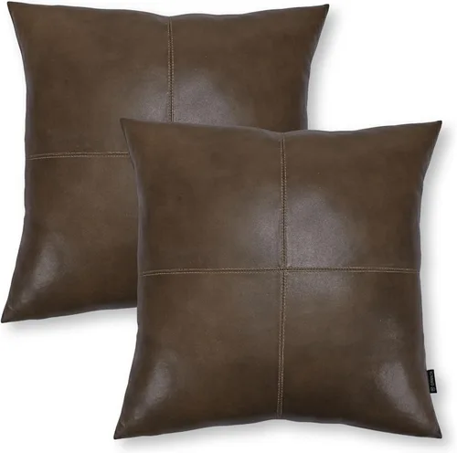 Miniatura 90 de Funda de almohada de piel de cordero – Funda de cojín para sofá, fundas decorativas para sala de estar o dormitorio de 20 x 20 pulgadas – Caja