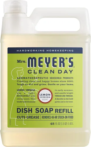 Miniatura 14 de MRS. MEYER'S CLEAN DAY - Repuesto de jabón líquido para platos, albahaca, 48 onzas líquidas