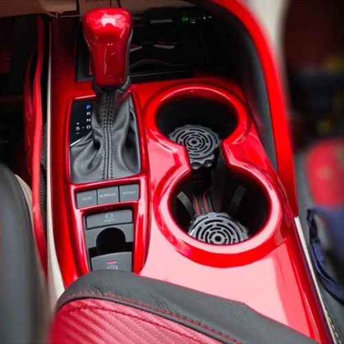 Miniatura 6 de Panel de control de la manija de cambio, 1 unidad, decoración interior del automóvil, accesorios para interiores de automóviles, accesorios para Rojo