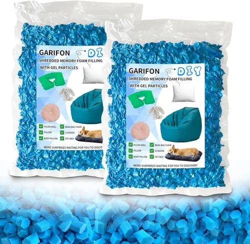 Miniatura 11 de Relleno de saco de frijoles Garifon, 9.1 kg de relleno de espuma viscoelástica triturada, relleno para silla de saco de frijoles, relleno de saco