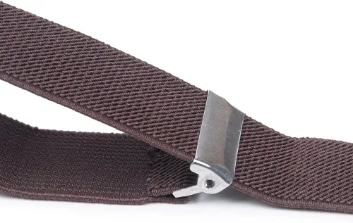 Miniatura 4 de SMAGREHO Tirantes elásticos para niños y niñas, estilo espalda en Y, ajustables, color sólido, para niños y niñas, color marrón, 22 pulgadas